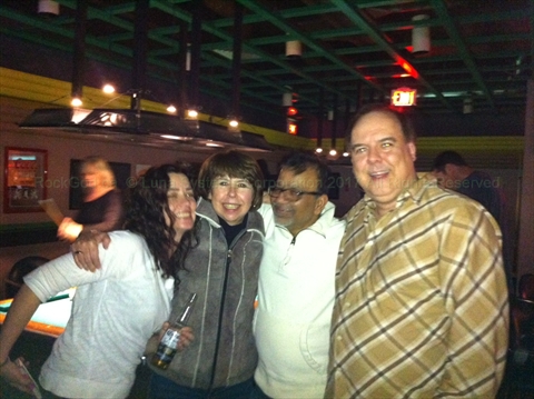 Paul with group at Karaoke