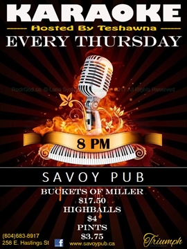 Karaoke at the Savoy Pub